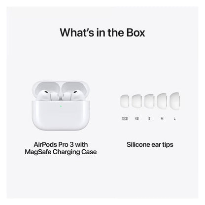 Apple AirPods In-Ear Headphones (2025) - Pro 3 Active Noise Cancelling Wireless - White