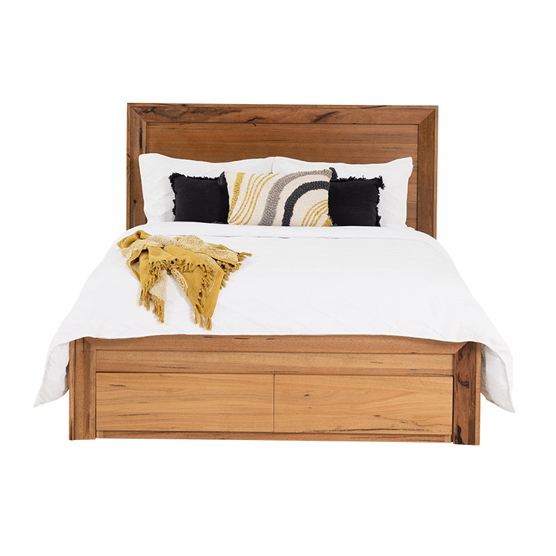 Arbor Queen Timber Storage Bed - Marri/Natural