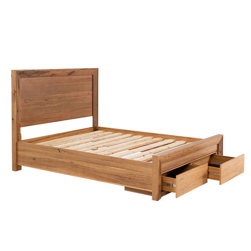 Arbor Queen Timber Storage Bed - Marri/Natural