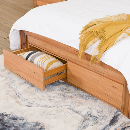 Arbor Queen Timber Storage Bed - Marri/Natural