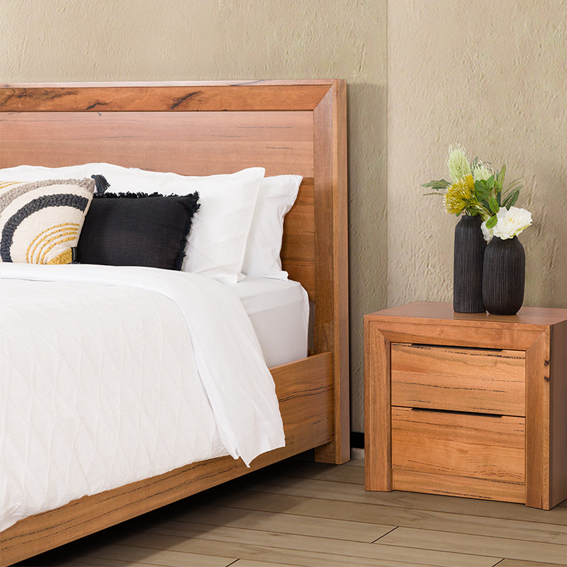 Arbor Queen Timber Storage Bed - Marri/Natural