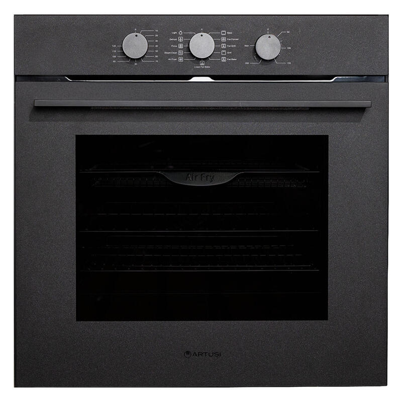 Artusi 60cm Built-In Oven with 8 Functions - Nano Matte Black (Essential Series)