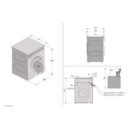 ASKO 8kg Front Load Washing Machine - White (Logic Series 3)