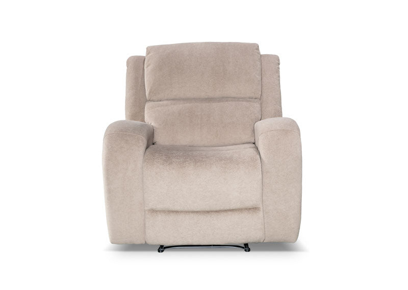 Asper Single Manual Recliner Armchair - Easton Latte Fabric