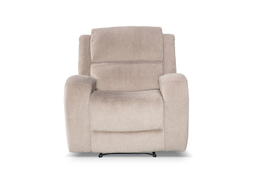 Asper Single Manual Recliner Armchair - Easton Latte Fabric