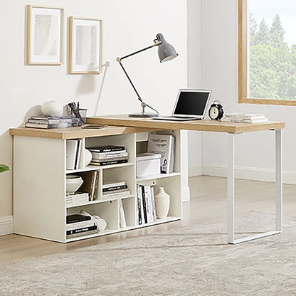 Aspire Desk - Light Oak/White