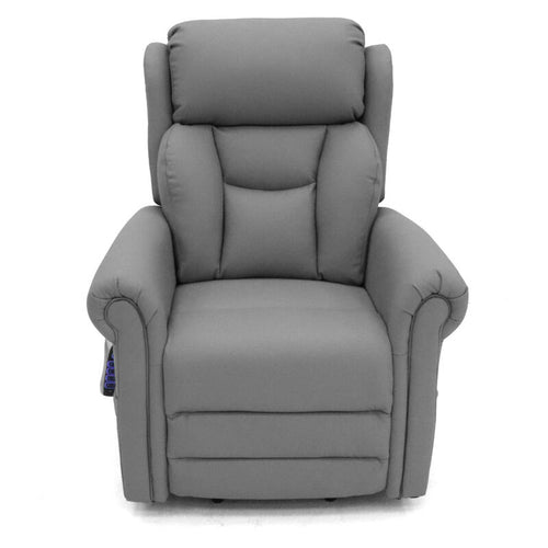 Avante Bolton Lift & Recline Arm Chair in Shale Leather - Standard Sized