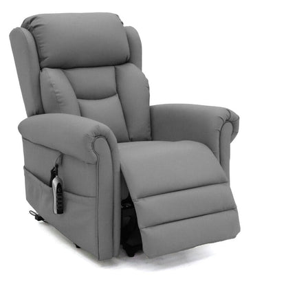 Avante Bolton Lift & Recline Arm Chair in Shale Leather - Standard Sized