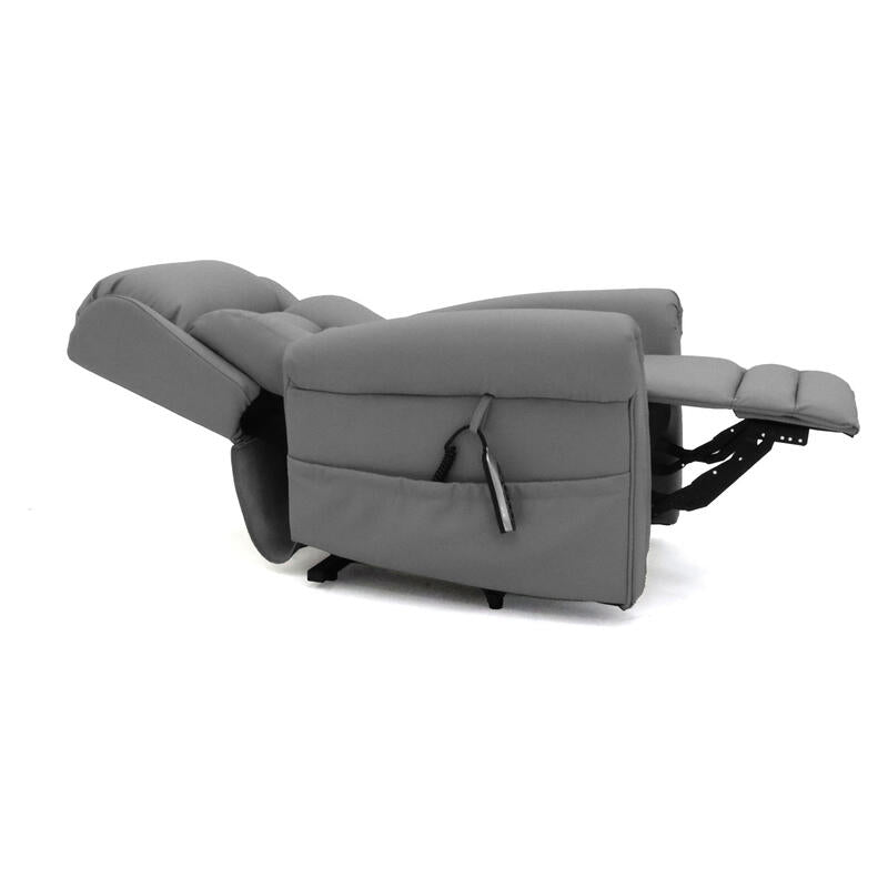 Avante Bolton Lift & Recline Arm Chair in Shale Leather - Standard Sized