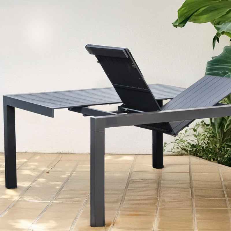 Azura Outdoor 970-1490mm Extension Dining Table - Gunmetal