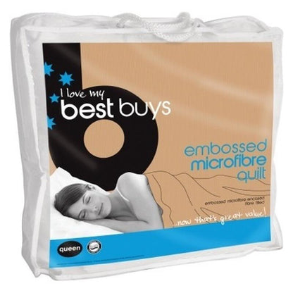Best Buys Embossed Microfibre Quilt - King