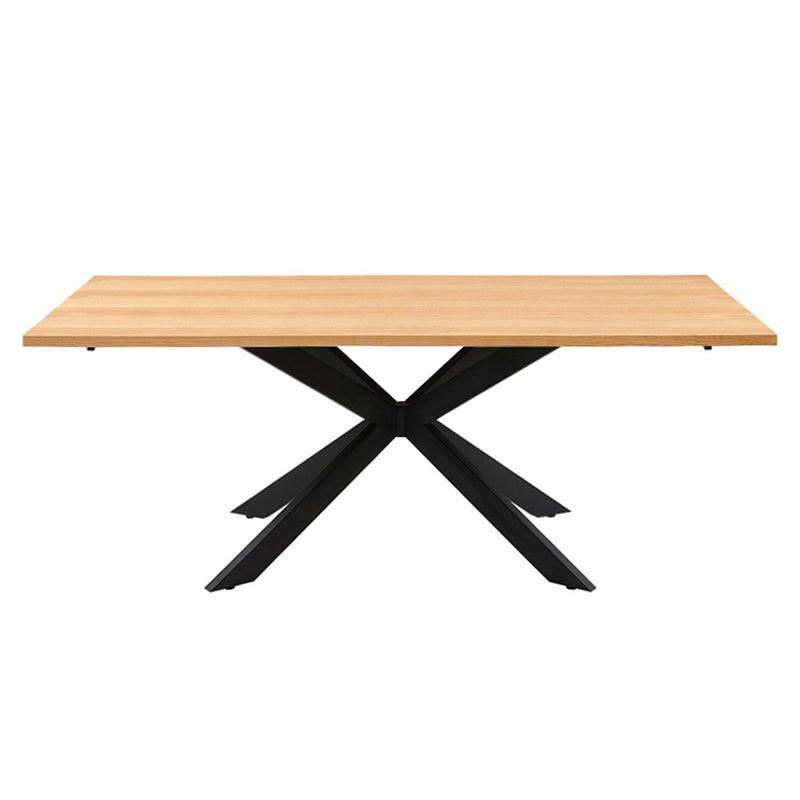 Barlow 200cm Timber Dining Table - Natural/Black