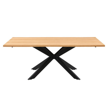 Barlow 200cm Timber Dining Table - Natural/Black
