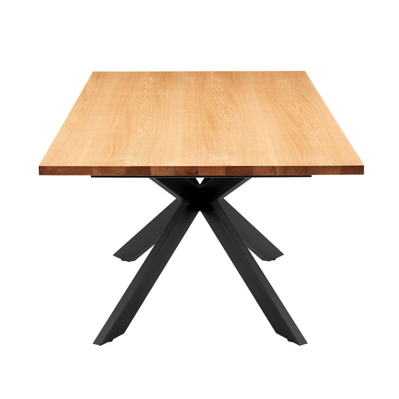 Barlow 200cm Timber Dining Table - Natural/Black