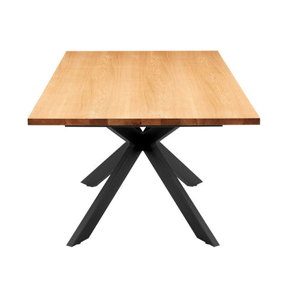 Barlow 200cm Timber Dining Table - Natural/Black