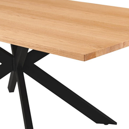Barlow 200cm Timber Dining Table - Natural/Black
