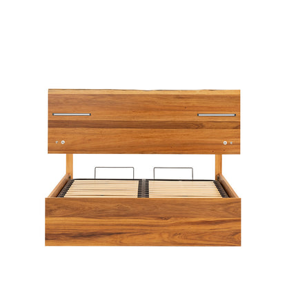 Baxter Queen Timber Gas Lift Bed - Blackwood