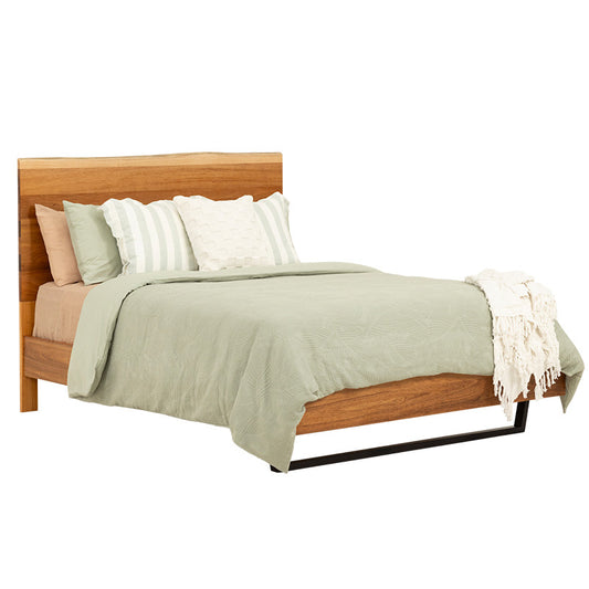 Baxter Queen Timber Bed - Blackwood