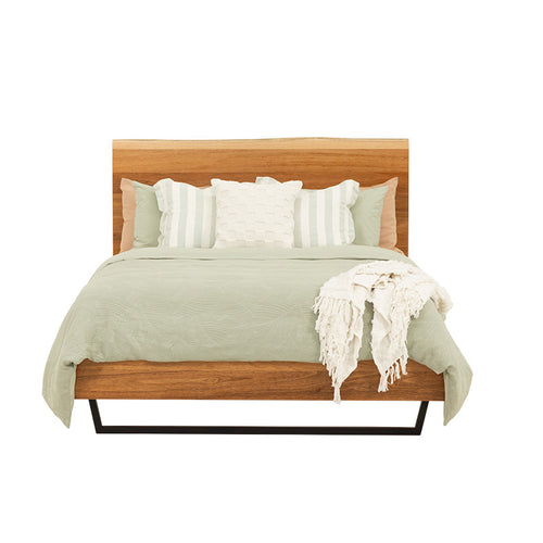 Baxter Queen Timber Bed - Blackwood