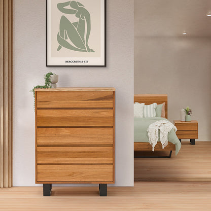 Baxter 5 Drawer Tallboy - Blackwood