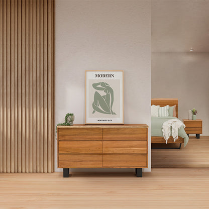 Baxter 6 Drawer Dresser - Blackwood