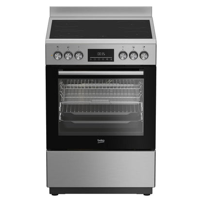 Beko 60cm Electric Cooker with Ceramic Cooktop - Stainless Steel