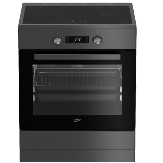Beko 60cm Pyrolytic Freestanding Oven with 4-Zone Induction Cooktop - Anthracite