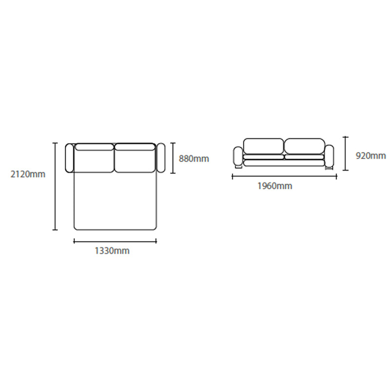 Billy 3 Seater Fabric Sofa Bed - Steel Blue