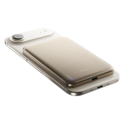 BMX 5,000mAh SolidSafe Air Magnetic Power Bank - Gold - 20W, Qi2 Wireless
