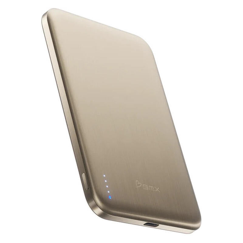 BMX 5,000mAh SolidSafe Air Magnetic Power Bank - Gold - 20W, Qi2 Wireless