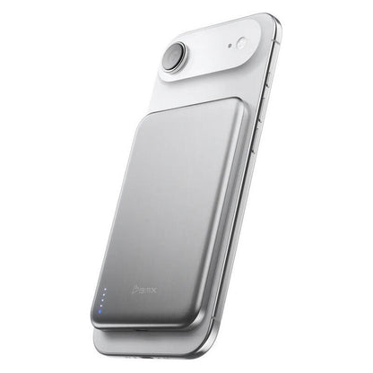 BMX 5,000mAh SolidSafe Air Magnetic Power Bank - Silver - 20W, Qi2 Wireless