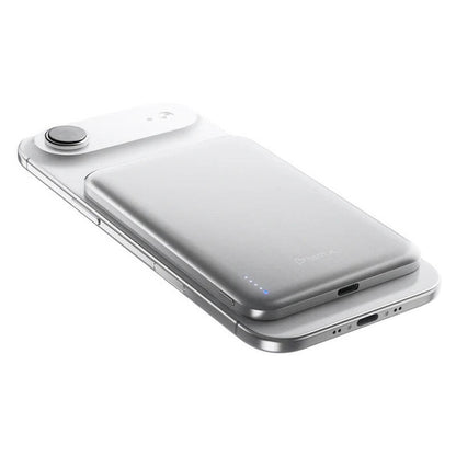 BMX 5,000mAh SolidSafe Air Magnetic Power Bank - Silver - 20W, Qi2 Wireless