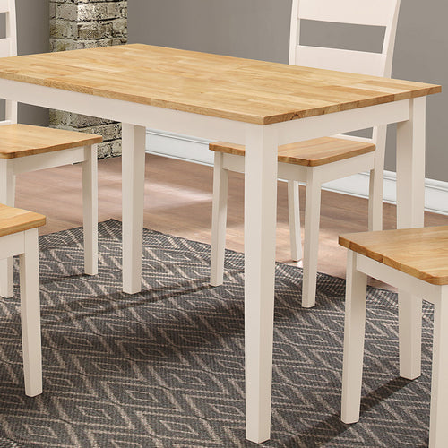 Bondi II 5 Piece Timber Dining Suite - Oak/White