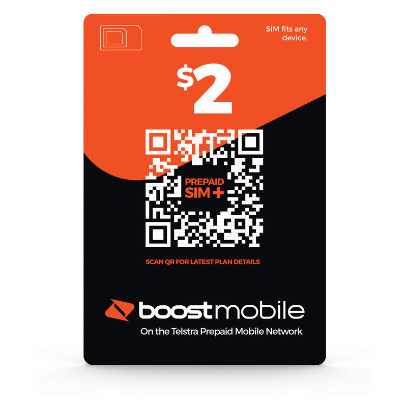 Boost Mobile Prepaid Starter SIM Card - Preloaded with $2