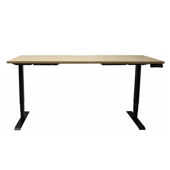 Boost Light Height Adjustable Sit/Stand Desk - Oak/Black