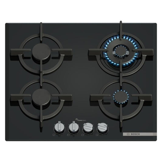 Bosch 60cm 4 Burner Gas Cooktop - Black Glass (Series 6)