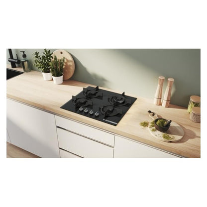 Bosch 60cm 4 Burner Gas Cooktop - Black Glass (Series 6)