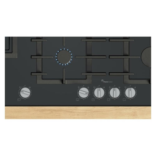 Bosch 90cm 5 Burner Gas Cooktop - Black Glass (Series 6)