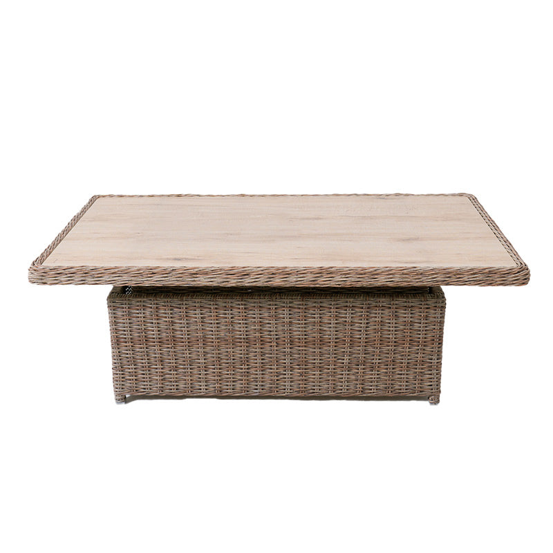 Buenos Aires 4 Piece Outdoor Recliner Sofa Set with Lift Ceramic Tabletop - Marina/Taupe