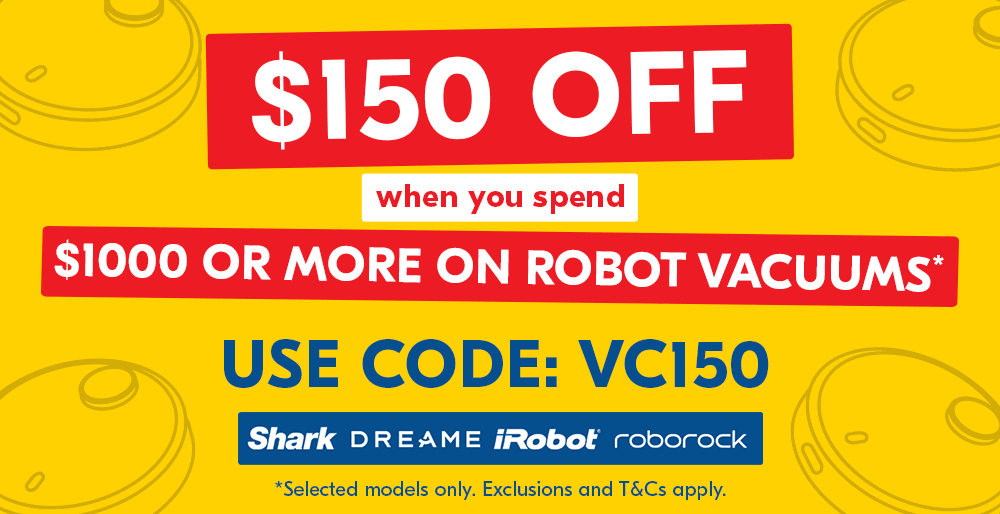 $150 off selected Robot Vacuums – Use Code VC150