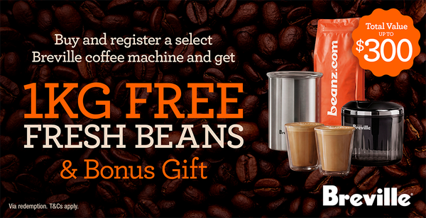 Bonus Coffee Gifts with select Breville Purchases