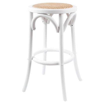 Café Kitchen Bar Stool - White/Rattan
