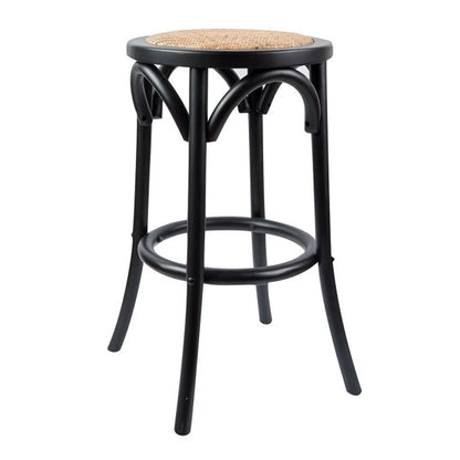 Café Kitchen Bar Stool - Black/Rattan