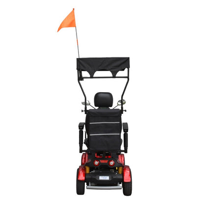 Top Gun Scooter Accessory Canopy, Bag and Flag - Black/Orange Red Flag