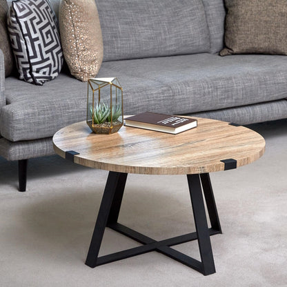 Capri Coffee Table - Timber/Black