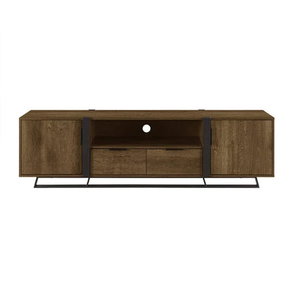Capri 1800mm Entertainment Unit - Dark Oak/Black