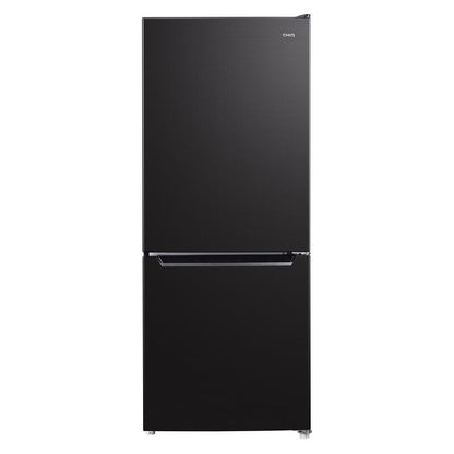 CHiQ 283L Bottom Mount Fridge Freezer - Black Steel