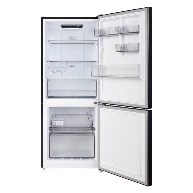 CHiQ 283L Bottom Mount Fridge Freezer - Black Steel