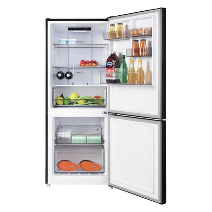 CHiQ 283L Bottom Mount Fridge Freezer - Black Steel