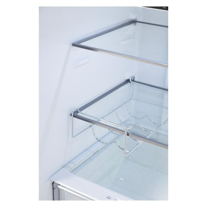 CHiQ 283L Bottom Mount Fridge Freezer - Black Steel